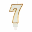 Number 7 Candle Gold